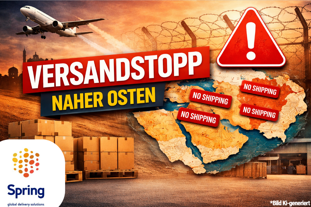 Versandstopp im Nahen Osten: Betroffene Länder und Versandbeschränkungen im Überblick