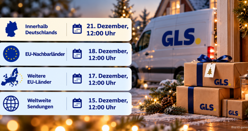 Weihnachtsversand: Fristen und GLS-Lieferung